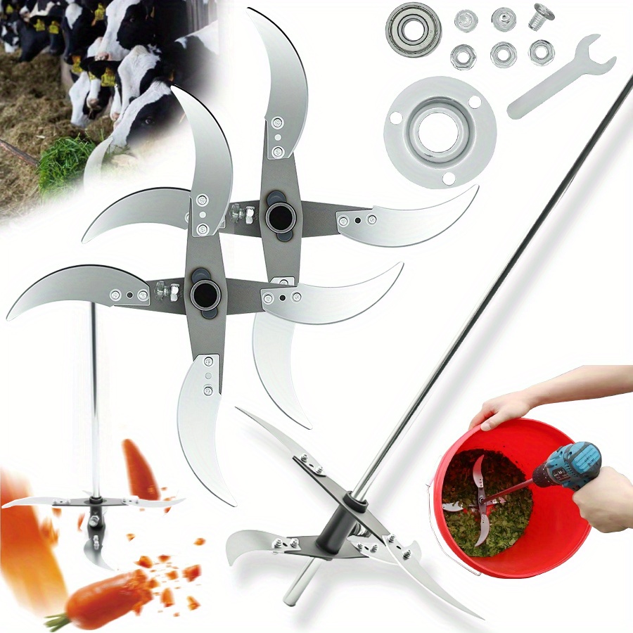 Gardening Tools Australia - Multifunctionele grasmaaimesjesset, snijgereedschap voor groenten, roestvrijstalen